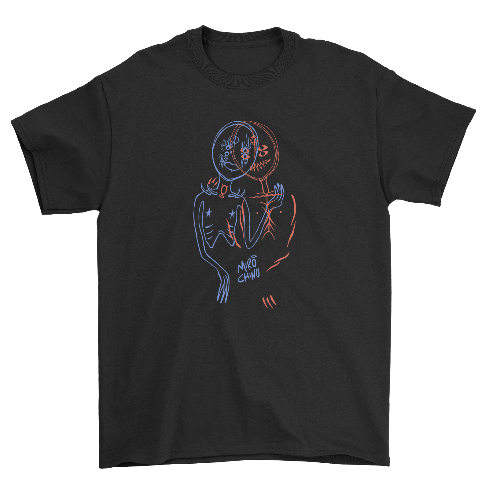 Miro Chino - T-shirt noir «Bons Times Bad Times»